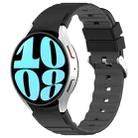 For Samsung Galaxy Watch 6 Classic Two Color Horizontal Silicone Watch Band(Black Grey) - 1