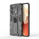 For Redmi Note 13 5G Supersonic Armor PC Hybrid TPU Phone Case(Black) - 1