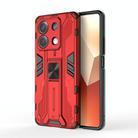 For Redmi Note 13 5G Supersonic Armor PC Hybrid TPU Phone Case(Red) - 1