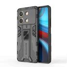 For Redmi Note 13R Pro Supersonic Armor PC Hybrid TPU Phone Case(Black) - 1