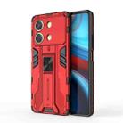 For Redmi Note 13R Pro Supersonic Armor PC Hybrid TPU Phone Case(Red) - 1