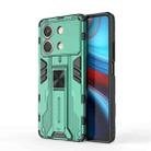 For Redmi Note 13R Pro Supersonic Armor PC Hybrid TPU Phone Case(Green) - 1