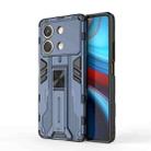 For Redmi Note 13R Pro Supersonic Armor PC Hybrid TPU Phone Case(Blue) - 1