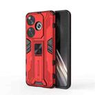 For Xiaomi Poco F6 Supersonic Armor PC Hybrid TPU Phone Case(Red) - 1