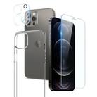 For iPhone 12 Pro NORTHJO 3 in 1 TPU Phone Case with Screen Film and Lens Film(Clear) - 1