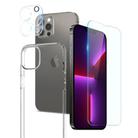 For iPhone 13 Pro NORTHJO 3 in 1 TPU Phone Case with Screen Film and Lens Film(Clear) - 1