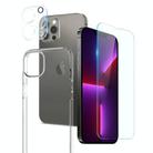 For iPhone 13 Pro Max NORTHJO 3 in 1 TPU Phone Case with Screen Film and Lens Film(Clear) - 1