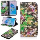3D Colored Drawing Pattern Horizontal Flip Leather Case for  Huawei Honor 7A&Y6, with Holder & Card Slots & Wallet(Green Butterfly) - 1