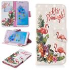 3D Colored Drawing Pattern Horizontal Flip Leather Case for  Huawei Honor 7A&Y6, with Holder & Card Slots & Wallet(English Flamingo) - 1