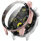 For Huawei Watch GT 4 46mm PC + Tempered Glass Integrated Watch Protective Case with Graduated Dial(Rose Gold) - 1