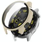 For Huawei Watch GT4 46mm PC+Tempered Glass Integrated Smart Watch Case(Ivory White) - 1