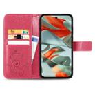 For Google Pixel 9 Pro XL Four-leaf Clasp Embossed Leather Phone Case(Red) - 3