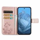 For Google Pixel 9 Four-leaf Clasp Embossed Leather Phone Case(Rose Gold) - 3