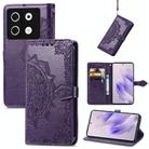For Infinix Zero 30 4G Mandala Flower Embossed Leather Phone Case(Purple) - 1