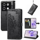 For Infinix Zero 30 4G Mandala Flower Embossed Leather Phone Case(Black) - 1