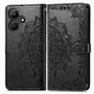 For Infinix Hot 30i Mandala Flower Embossed Leather Phone Case(Black) - 1