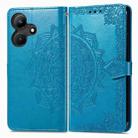 For Infinix Hot 30i Mandala Flower Embossed Leather Phone Case(Blue) - 1