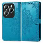 For Infinix Hot 40 4G Mandala Flower Embossed Leather Phone Case(Blue) - 1