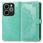 For Infinix Hot 40i Mandala Flower Embossed Leather Phone Case(Green) - 1