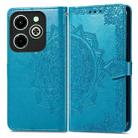 For Infinix Hot 40i Mandala Flower Embossed Leather Phone Case(Blue) - 1