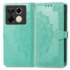For Infinix Note 40 Pro 4G Mandala Flower Embossed Leather Phone Case(Green) - 1