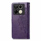For Infinix Note 40 Pro 4G Mandala Flower Embossed Leather Phone Case(Purple) - 3