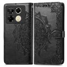 For Infinix Note 40 Pro 4G Mandala Flower Embossed Leather Phone Case(Black) - 1