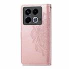 For Infinix Note 40 Mandala Flower Embossed Leather Phone Case(Rose Gold) - 3