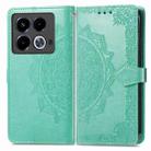 For Infinix Note 40 Mandala Flower Embossed Leather Phone Case(Green) - 1