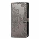 For Infinix Note 40 Mandala Flower Embossed Leather Phone Case(Grey) - 2