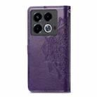 For Infinix Note 40 Mandala Flower Embossed Leather Phone Case(Purple) - 3