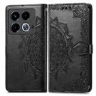 For Infinix Note 40 Mandala Flower Embossed Leather Phone Case(Black) - 1