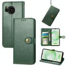 For Sharp Aquos Sense8  Retro Solid Color Buckle Leather Phone Case(Green) - 1