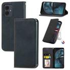 For Motorola Moto G14 Retro Skin Feel Magnetic Flip Leather Phone Case(Black) - 1