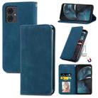 For Motorola Moto G14 Retro Skin Feel Magnetic Flip Leather Phone Case(Blue) - 1