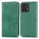 For Motorola Moto Edge 40 Neo Retro Skin Feel Magnetic Flip Leather Phone Case(Green) - 1