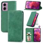 For Motorola Moto  G24 Retro Skin Feel Magnetic Flip Leather Phone Case(Green) - 1