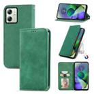 For Motorola Moto G54 5G Retro Skin Feel Magnetic Flip Leather Phone Case(Green) - 1