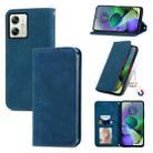 For Motorola Moto G54 5G Retro Skin Feel Magnetic Flip Leather Phone Case(Blue) - 1