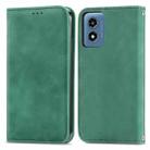 For Motorola Moto G Play 2024 Retro Skin Feel Magnetic Flip Leather Phone Case(Green) - 1