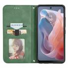 For Motorola Moto G Play 2024 Retro Skin Feel Magnetic Flip Leather Phone Case(Green) - 3