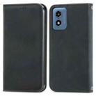 For Motorola Moto G Play 2024 Retro Skin Feel Magnetic Flip Leather Phone Case(Black) - 1