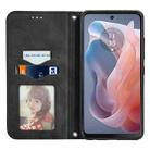 For Motorola Moto G Play 2024 Retro Skin Feel Magnetic Flip Leather Phone Case(Black) - 3