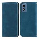 For Motorola Moto G Play 2024 Retro Skin Feel Magnetic Flip Leather Phone Case(Blue) - 1