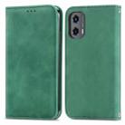 For Motorola Moto G Stylus 5G 2024 Retro Skin Feel Magnetic Flip Leather Phone Case(Green) - 3