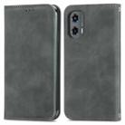 For Motorola Moto G Stylus 5G 2024 Retro Skin Feel Magnetic Flip Leather Phone Case(Grey) - 3