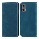 For Motorola Moto G Stylus 5G 2024 Retro Skin Feel Magnetic Flip Leather Phone Case(Blue) - 3