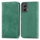 For Motorola Moto G Power 5G 2024 Retro Skin Feel Magnetic Flip Leather Phone Case(Green) - 1