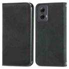 For Motorola Moto G Power 5G 2024 Retro Skin Feel Magnetic Flip Leather Phone Case(Black) - 1