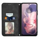 For Motorola Moto G Power 5G 2024 Retro Skin Feel Magnetic Flip Leather Phone Case(Black) - 3